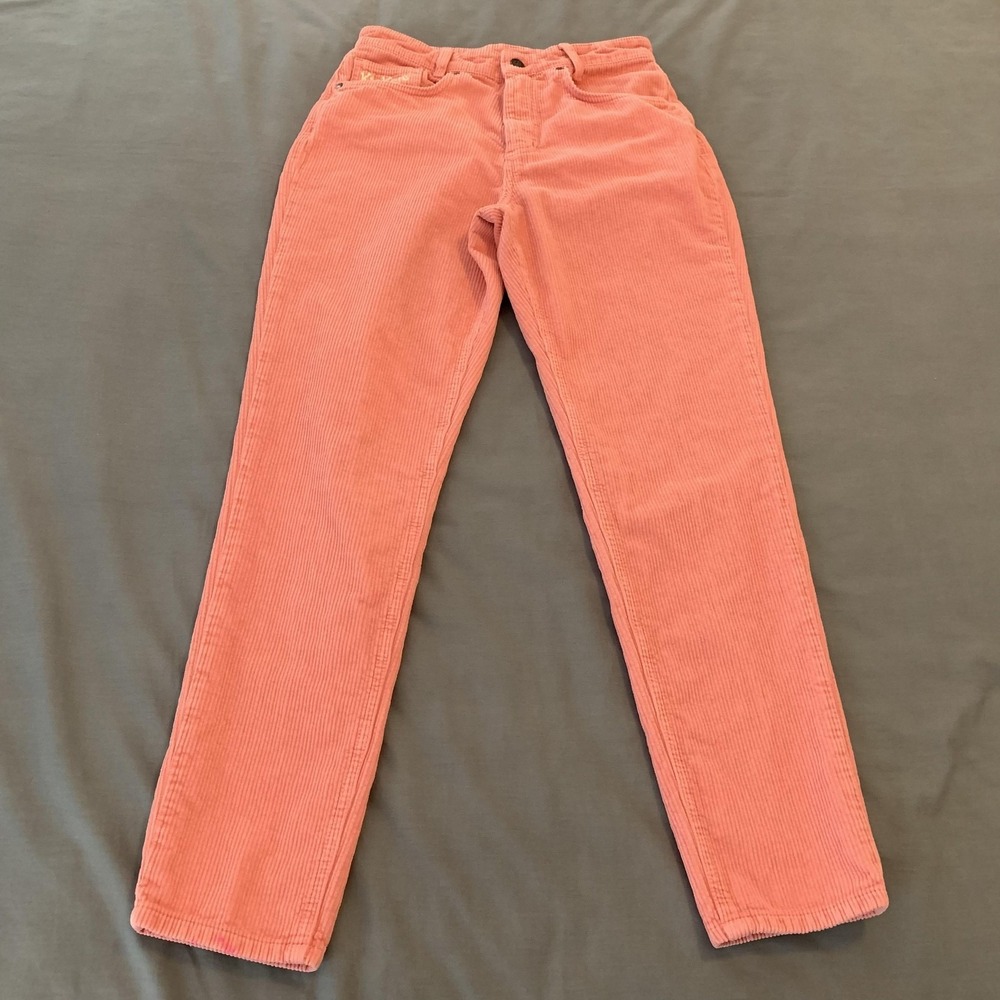 Kickers Pants Womens 28‎ Pink Corduroy Straight Leg 100% Cotton Classic Vintage